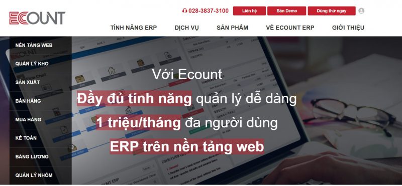 Phần mềm quản lý doanh nghiệp Ecount