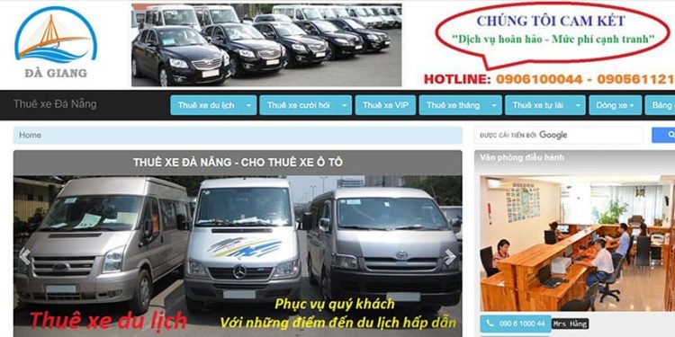Dịch vụ cho thuê xe tại công ty Đà Giang