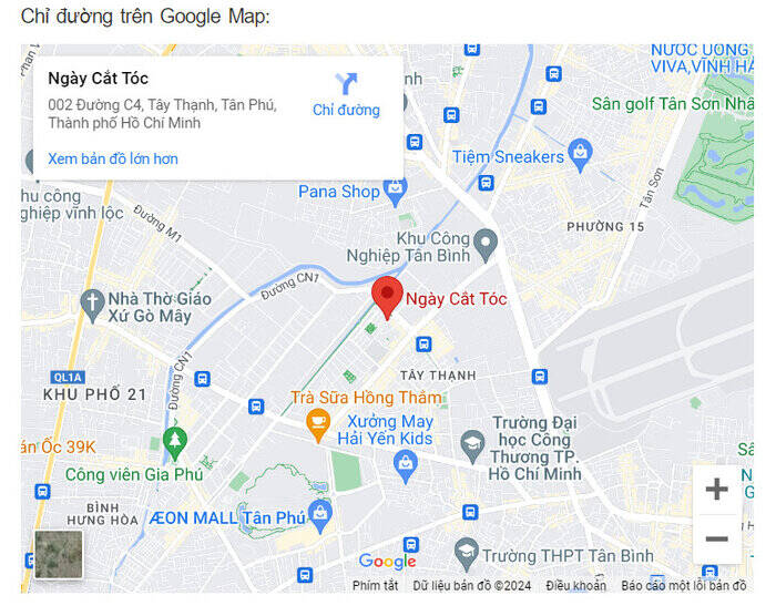 Minh họa địa chỉ Ngaycattoc trên Maps