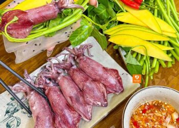 quán mực cuốn rau muống Đà Nẵng