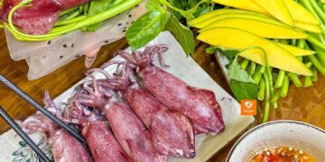 quán mực cuốn rau muống Đà Nẵng