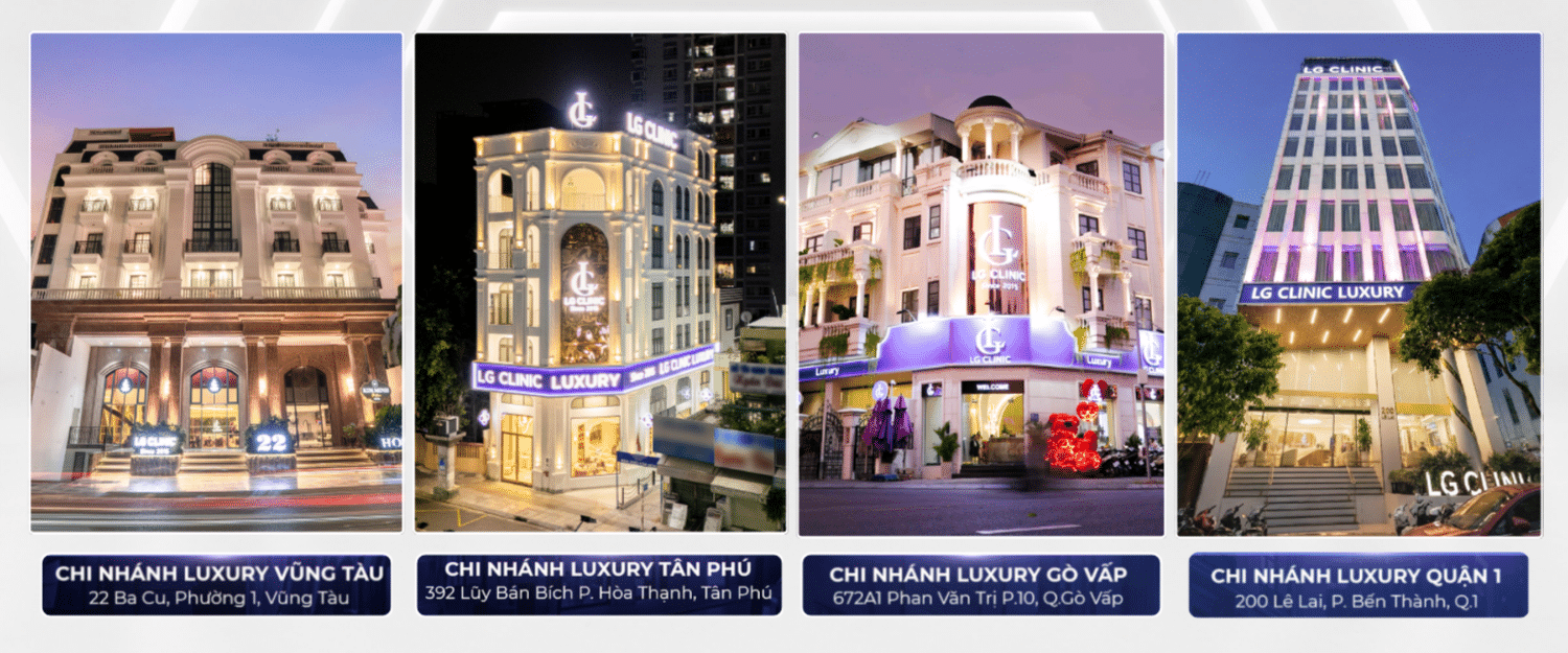 Hệ thống chi nhánh Phòng khám Da liễu LG Clinic